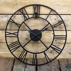 40Cm New Big Roman Numerals Giant Open Face Metal Large Outdoor Garden Wall Clock New