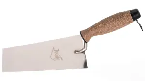 Toolty Bucket Trowel with Cork Handle 180mm Stainless Steel for Scooping and Scraping Mortar Cement Plaster Masonry Brickwork