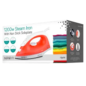 HomeLife 'Ripple' 1200w Steam Iron - Non-Stick Soleplate