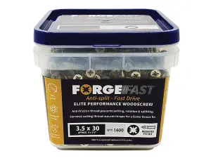 ForgeFix FFP590YT ForgeFast Pozi Compatible Elite Performance Wood Screw ZY 5.0 x 90mm Tub 350 FORFFP590YT