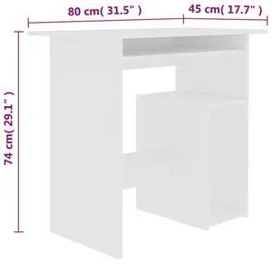 Desk Engineered Wood White / Writing Desk