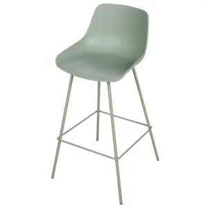 Set of 2 Bar Chairs EMMET Light Green