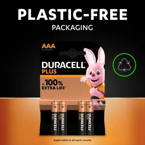 Duracell Plus 1.5V AAA Batteries, Pack of 12