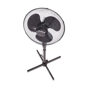 Oypla Electrical 16" Oscillating Black Extendable Free Standing Tower Pedestal Cooling Fan