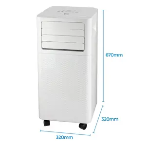 Igenix IG9907 7000 BTU 3-in-1 Portable Air Conditioner, White