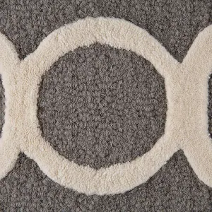 Wool Area Rug 160 x 230 cm Grey ZILE