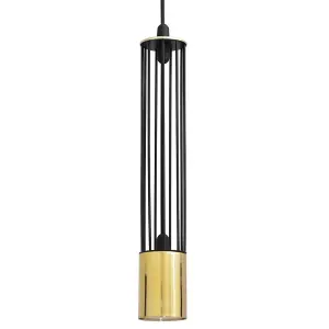 Luminosa Bars Straight Bar Pendant Ceiling Light Black, Gold 60cm