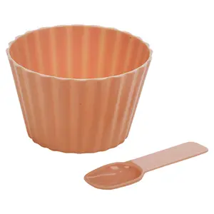 URBNLIVING 11cm Width 16 pcs Ice Cream 4 Bowls & Spoons Party Dessert Cups Set