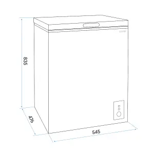 Baridi Freestanding Chest Freezer 99L Capacity -12/-24 DegreeC Adjustable Thermostat