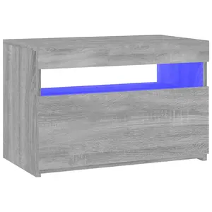 Berkfield TV Cabinet with LED Lights Grey Sonoma 60x35x40 cm