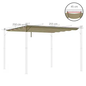 Outsunny Pergola Shade Cover Replacement Canopy for 3 x 3m Pergola, Tan