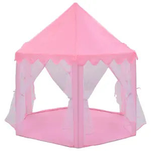 Berkfield Princess Play Tent with 250 Balls Pink 133x140 cm