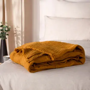 Yard Lark Crinkle Cotton Fringed Throw