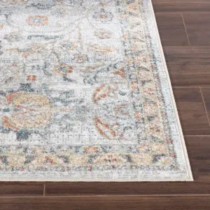 ESTHER Round Machine Washable Vintage Area Rug 200 x 200 cm