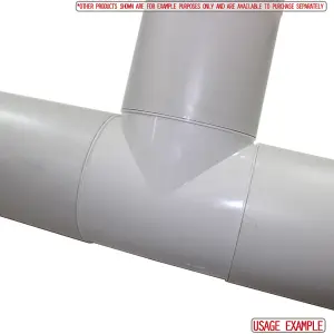 Kair Round Equal T-Piece 100mm - 4 inch Plastic Ducting Tee Junction Connector