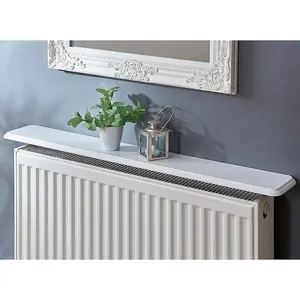 Greenhurst 24" Inch (60cm) Radiator Shelf Painted Satin White Finish No drilling required heat reflecting MDF