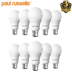 paul russells LED GLS Light Bulbs Bayonet B22, 100w Equivalent, 13W 1521LM LED Bulbs, 2700K Warm White, Pack of 10