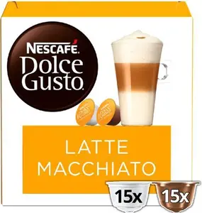 NESCAFÉ Dolce Gusto Latte Macchiato Coffee Pods (Pack Of 3, Total 90 Capsules)