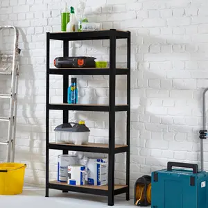 Neo Black 5 Tier Garage Shelving Racking