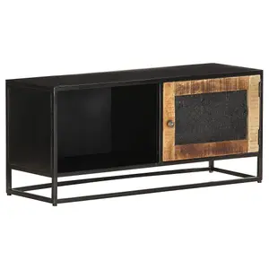 Berkfield TV Cabinet 90x30x40 cm Rough Mango Wood