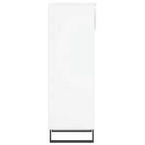 Berkfield Shoe Cabinet High Gloss White 40x36x105 cm Engineered Wood