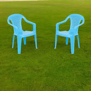 URBNGARDEN 52cm Height 10 Plastic Childrens Chairs Colored Indoor Outdoor Garden Kids Blue