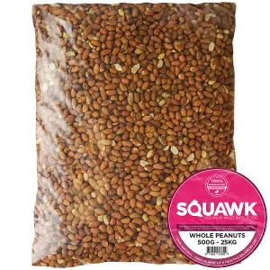 5kg SQUAWK Whole Peanuts - Fresh Premium Wild Garden Bird Seed Food Nut Energy Feed