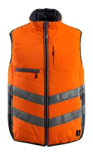 Mascot Safe Supreme Grimsby Thermal Gilet (Hi-Vis Orange/Dark Navy Blue)  (XXXX Large)