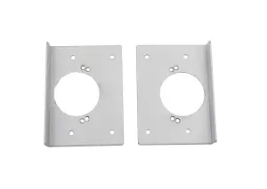 Windowparts Cabinet Hinge Repair Bracket - White - With Hole - 122046