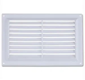 White Louvre Vent 9 x 6 internal vent