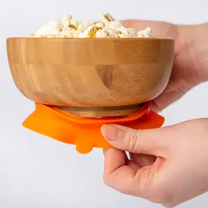 Tiny Dining - Children's Bamboo Suction Bowl - Orange