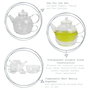 Argon Tableware - Glass Tea For One Set - 550ml