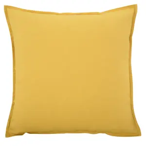 GoodHome Hiva Yellow Plain Indoor Cushion (L)45cm x (W)45cm