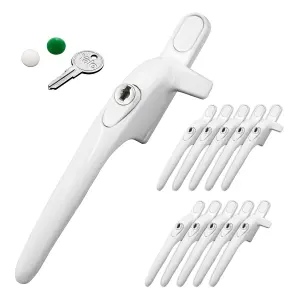 Yale Virage Cockspur Window Handle (10 Pack) - White, Left, 9mm