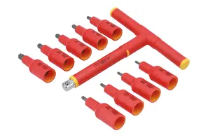 Laser Tools 8560 10pc VDE 1000v Insulated Torx/Star Bit Set 1/2" Drive