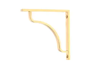 Polished Brass Abingdon Shelf Bracket (150mm x 150mm)