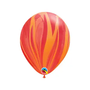 Qualatex Superagate Latex Rainbow Balloon (Pack of 25) Red/Orange (11in)