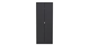 Madrid 2 Door Wardrobe in Black Ash (Ready Assembled)