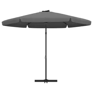 Berkfield Outdoor Parasol with Steel Pole 300x250 cm Anthracite