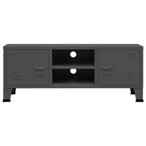 Berkfield Industrial TV Cabinet Anthracite 105x35x42 cm Metal