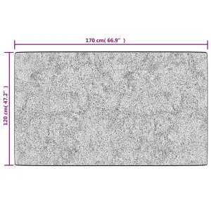 Rug Washable Grey 120x170 cm Anti Slip