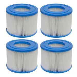 Dellonda Universal Inflatable Hot Tub/Spa Filter Cartridge 105 x 80mm Pack of 4