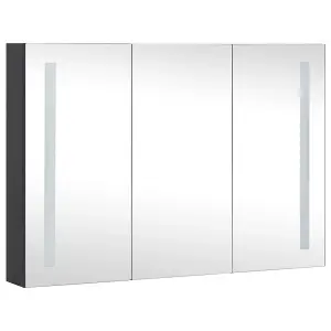 Berkfield LED Bathroom Mirror Cabinet 89x14x62 cm