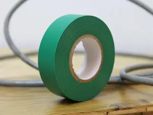 Faithfull 00351920GNTB PVC Electrical Tape Green 19mm x 20m FAITAPEPVCG