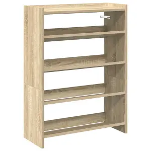 Berkfield Shoe Rack Sonoma Oak 80x25x61.5 cm Engineered Wood