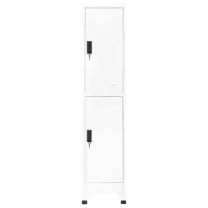 Berkfield Locker Cabinet White 38x45x180 cm Steel