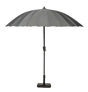 2.7m Grey Crank and Tilt Shanghai Parasol (38mm Pole, 24 Ribs)