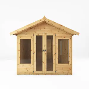 Mercia Sussex 10x8 ft with Double door & 4 windows Apex Wooden Summer house