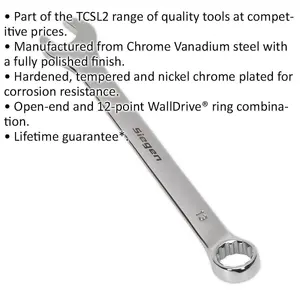 Premium 13mm Hardened Steel Combination Spanner with Polished Chrome Finish