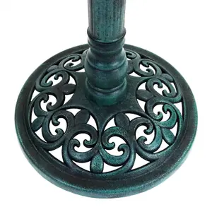 Oypla Traditional Ornamental Garden Pedestal Bird Bath Outdoor Water